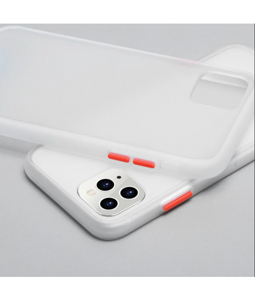 Husa iPhone 11 Pro, Plastic Dur cu protectie camera, Alb